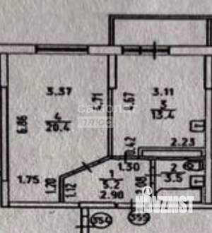 1-к квартира, вторичка, 43м2, 6/18 этаж