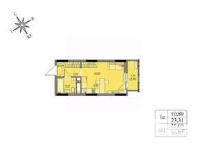 Студия квартира, вторичка, 25м2, 8/17 этаж