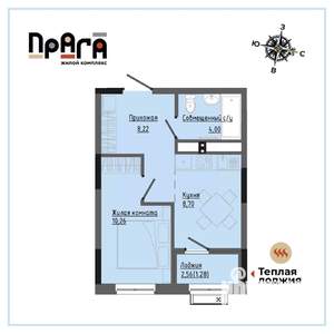 1-к квартира, вторичка, 32м2, 6/17 этаж