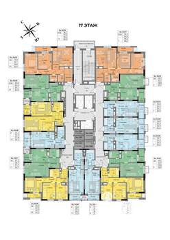 3-к квартира, вторичка, 59м2, 17/17 этаж