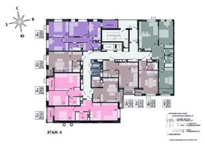 2-к квартира, строящийся дом, 65м2, 4/17 этаж