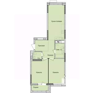 2-к квартира, вторичка, 66м2, 10/17 этаж