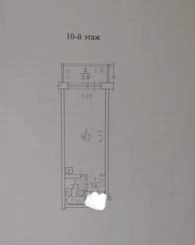 Студия квартира, вторичка, 24м2, 10/10 этаж