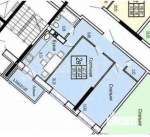2-к квартира, вторичка, 51м2, 14/18 этаж