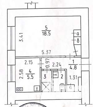 1-к квартира, вторичка, 33м2, 7/9 этаж