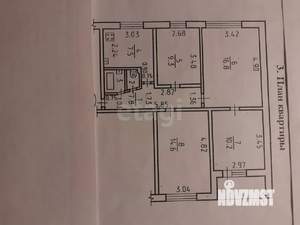 4-к квартира, вторичка, 69м2, 2/9 этаж
