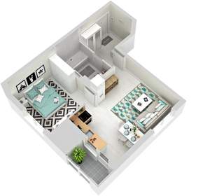 2-к квартира, вторичка, 41м2, 13/25 этаж