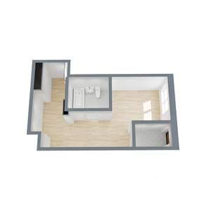Студия квартира, вторичка, 46м2, 1/17 этаж