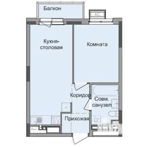 1-к квартира, строящийся дом, 38м2, 15/17 этаж