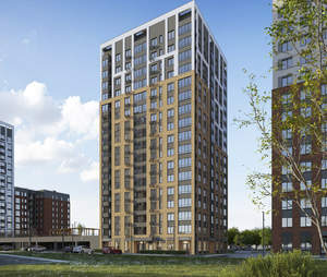 1-к квартира, строящийся дом, 39м2, 4/17 этаж