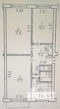 3-к квартира, вторичка, 63м2, 3/5 этаж