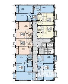 2-к квартира, строящийся дом, 62м2, 2/17 этаж