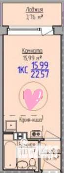 Студия квартира, вторичка, 21м2, 14/20 этаж