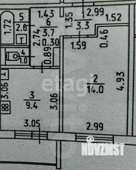 1-к квартира, вторичка, 39м2, 10/10 этаж