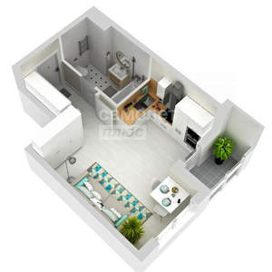 1-к квартира, вторичка, 27м2, 18/25 этаж