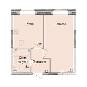 1-к квартира, вторичка, 36м2, 12/14 этаж
