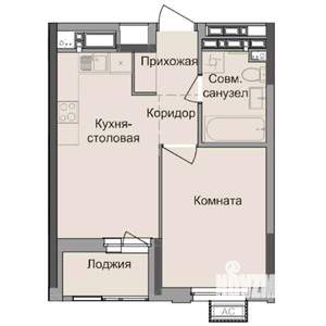 1-к квартира, строящийся дом, 35м2, 17/17 этаж