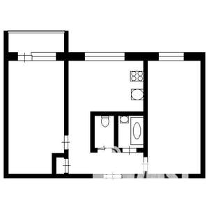 2-к квартира, вторичка, 43м2, 2/9 этаж