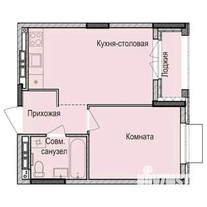 1-к квартира, строящийся дом, 35м2, 5/17 этаж