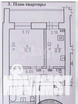 1-к квартира, вторичка, 45м2, 4/5 этаж