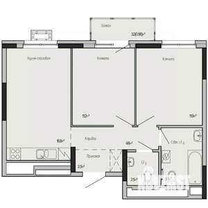 2-к квартира, строящийся дом, 56м2, 10/17 этаж