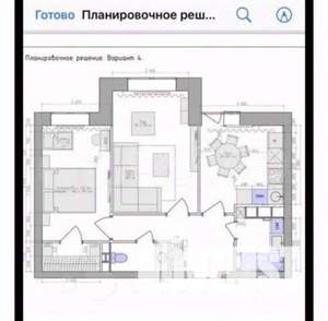 2-к квартира, вторичка, 54м2, 3/11 этаж