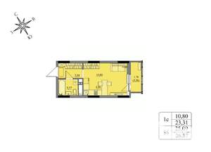 Студия квартира, вторичка, 25м2, 7/17 этаж