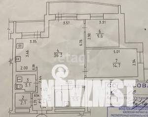 2-к квартира, вторичка, 76м2, 11/17 этаж
