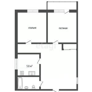 2-к квартира, вторичка, 40м2, 3/5 этаж