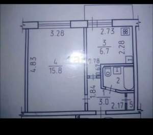 1-к квартира, вторичка, 29м2, 4/9 этаж