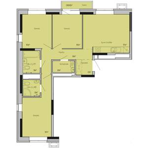 3-к квартира, строящийся дом, 70м2, 15/17 этаж