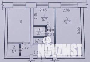 2-к квартира, вторичка, 45м2, 1/5 этаж