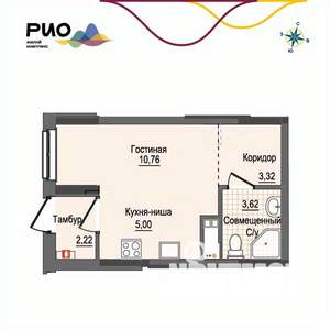 Студия квартира, вторичка, 25м2, 1/17 этаж