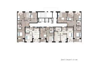 2-к квартира, строящийся дом, 53м2, 10/17 этаж