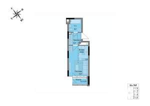 Студия квартира, вторичка, 26м2, 1/17 этаж