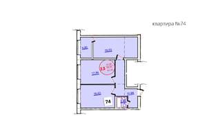 2-к квартира, строящийся дом, 67м2, 5/5 этаж