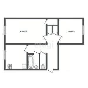 2-к квартира, вторичка, 47м2, 1/5 этаж