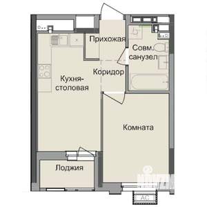 1-к квартира, строящийся дом, 35м2, 8/17 этаж