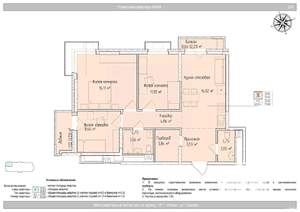 4-к квартира, вторичка, 75м2, 22/24 этаж