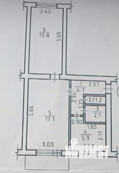 2-к квартира, вторичка, 45м2, 2/5 этаж