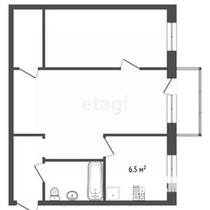 2-к квартира, вторичка, 43м2, 3/5 этаж