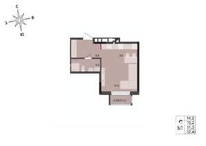 Студия квартира, строящийся дом, 31м2, 10/17 этаж