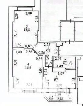 2-к квартира, вторичка, 48м2, 17/19 этаж
