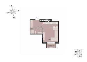 Студия квартира, вторичка, 31м2, 14/17 этаж