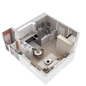 Студия квартира, вторичка, 34м2, 6/17 этаж