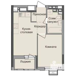 1-к квартира, строящийся дом, 35м2, 11/17 этаж