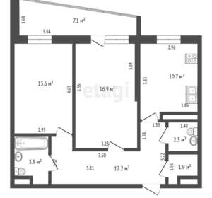 2-к квартира, вторичка, 62м2, 17/17 этаж
