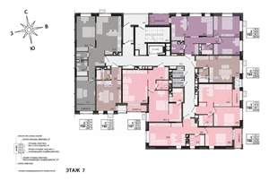 2-к квартира, строящийся дом, 65м2, 7/17 этаж