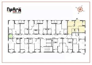 2-к квартира, вторичка, 56м2, 9/17 этаж