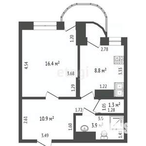 1-к квартира, вторичка, 42м2, 2/10 этаж